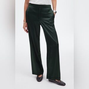 Madewell Womens Pull on straight stretch satin pants